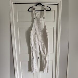 GAP White Denim Women's Overalls with Adjustable Straps